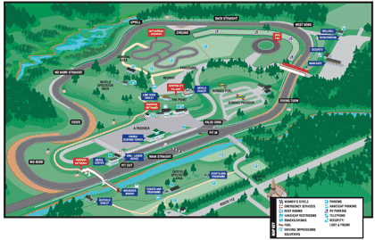 Lime Rock Park Race Track Map
