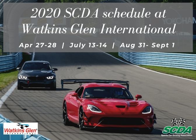 For 2020, the Sports Car Driving Association Adds a Third Date at Watkins Glen International, Plans to use Long and Short Course in April Event.