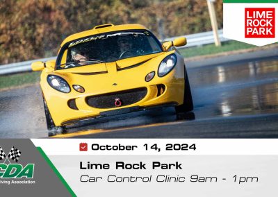 Lime Rock Park- SCDA Car Control Clinic- October 14, 2024