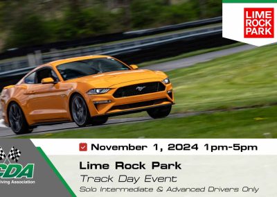 SCDA- Lime Rock Park Track Day Event- November 1st, 2024: 1-5pm