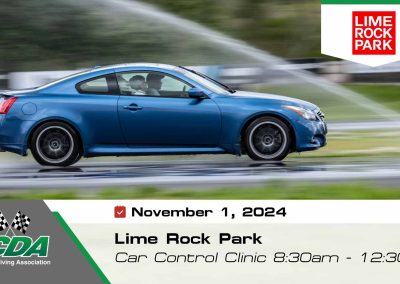 Lime Rock Park- SCDA Car Control Clinic- November 1st, 2024