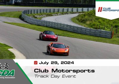 7-29-24 Club Motorsports SCDA Track Day Event