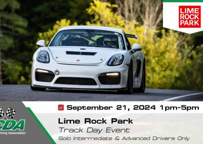 SCDA- Lime Rock Park Track Day Event- September 21st, 2024: 1-5pm