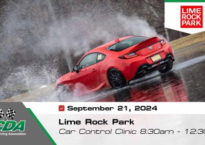 Lime Rock Park- SCDA Car Control Clinic- September 21, 2024