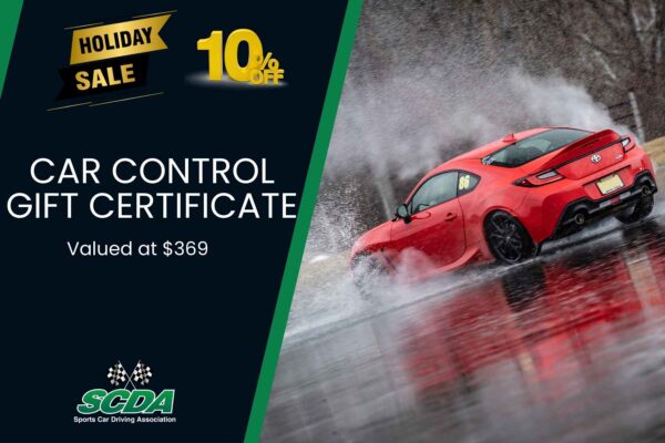 Car Control SCDA Gift Certificates Holiday Sale