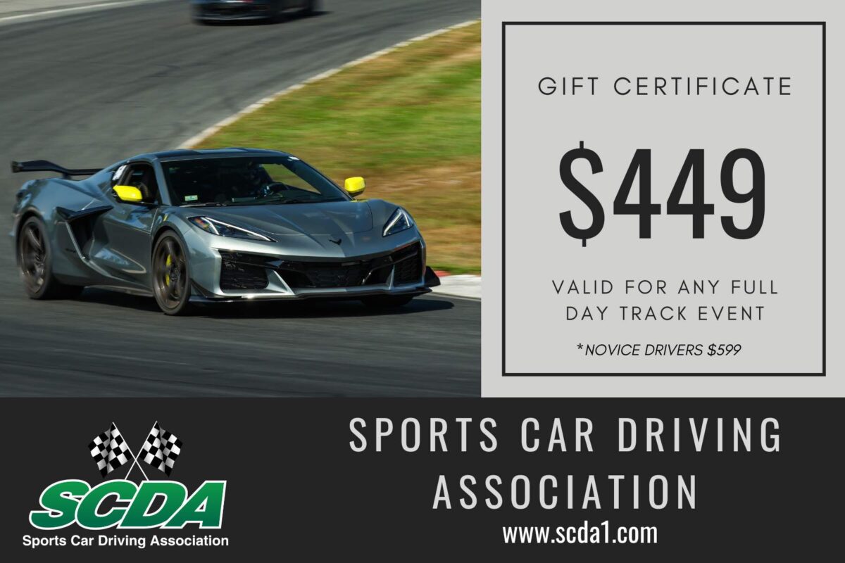 SCDA Track Day Gift Certificate