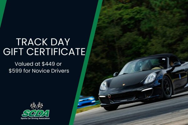 Track Day SCDA Gift Certificate