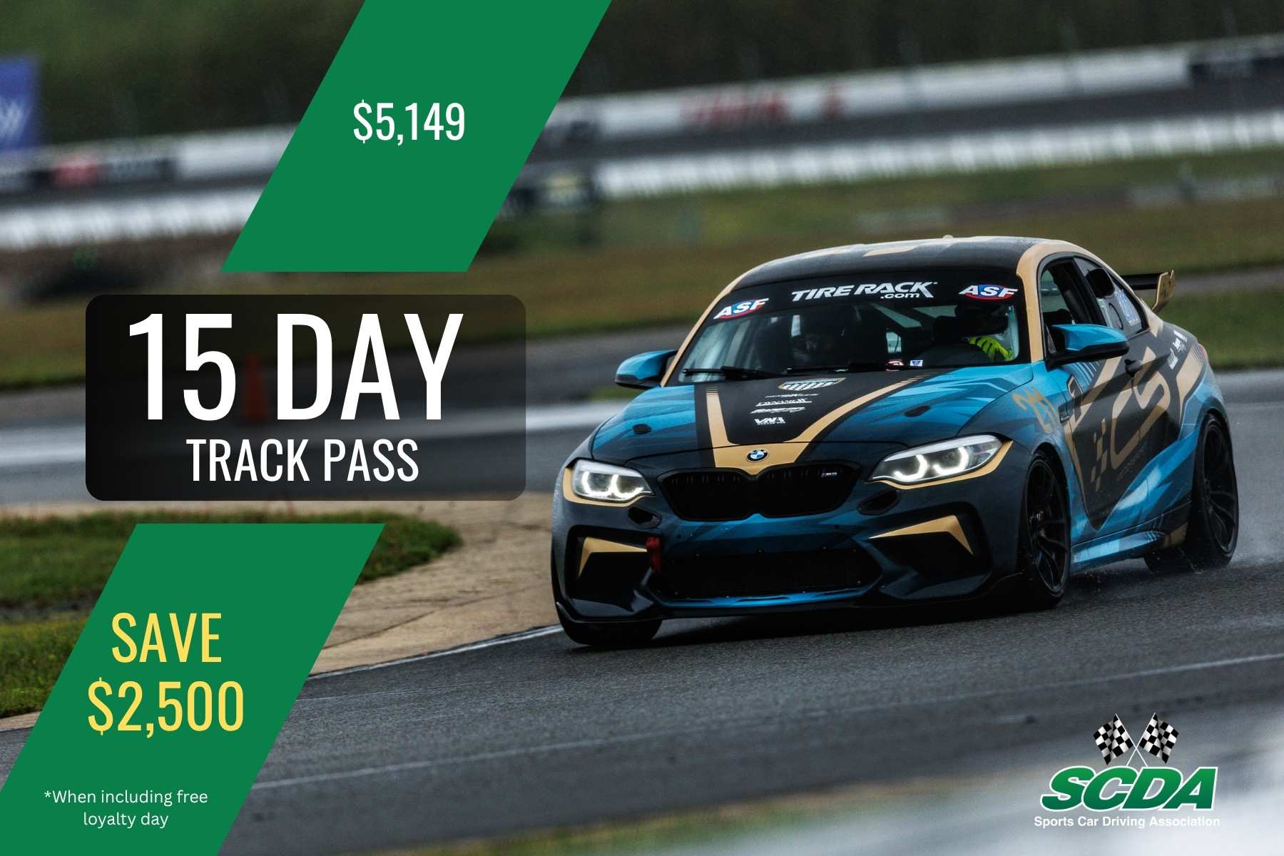 SCDA 15 Day Track Pass