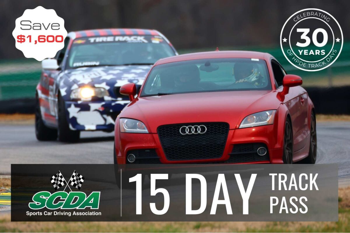 SCDA- 15 Day Track Pass- Pick any 15 event days