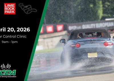 SCDA- Car Control Clinic-Lime Rock- 4/20/26
