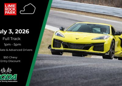 SCDA- Lime Rock Park Track Day- July 3rd (1-5pm) Jul 3, 2026