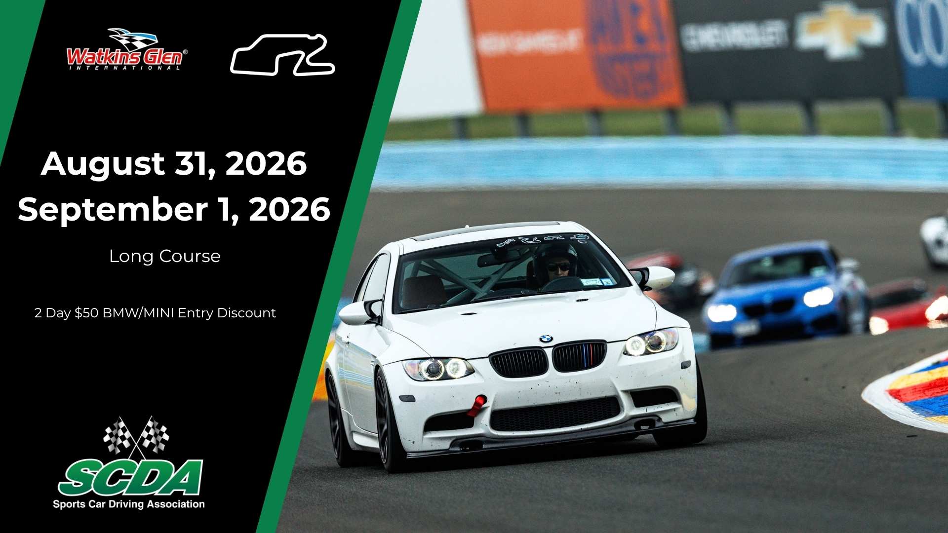 SCDA- Watkins Glen International Track Day 8/31-9/1
