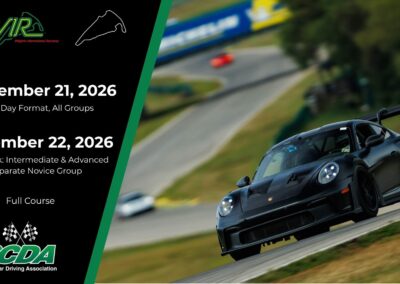 SCDA Track Days- VIRginia International Raceway Sep 21-22, 2026